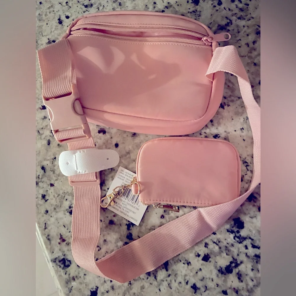 NWT MAKE MARKET 2 piece Crossbody Pink w coin purse to match backpack Both New